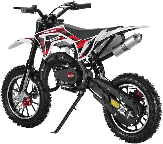 Kids Dirt Bike, Dirt Rocket Motocross Off-Road Bike, 49cc 2-Stroke Off Road Mini Motorcycle,Children Pocket Motorbike, Gas Power Motocross Pit Bike, Mini Bike, from USA Black