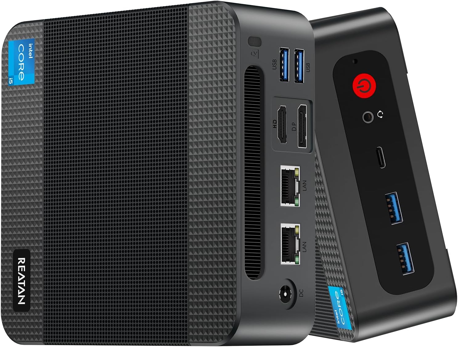 Reatan Mini PC with Intel Core i5 12450H up to 4.4GHz 16GB DDR4 512GB M.2 PCIe3.0 SSD Mini Computer 4 K HDMIType-CWiFi 6BT5.2Dual Gigabit LAN