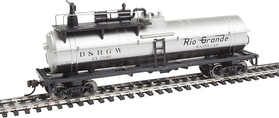 Walthers Trainline Firefighting Car-Ready to Run-Denver & Rio Grande Western(TM) #AX 2946 (Silver, Black) 931-1791 HO Scale Model Railroad - Freight Model