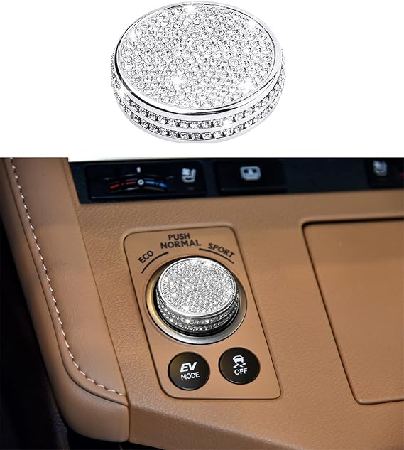 Driving Mode Select Switch Speed ECO Push Normal Sport Knob Decals Stickers Covers Compatible with Lexus ES:2014-2018, GS:2014-202O