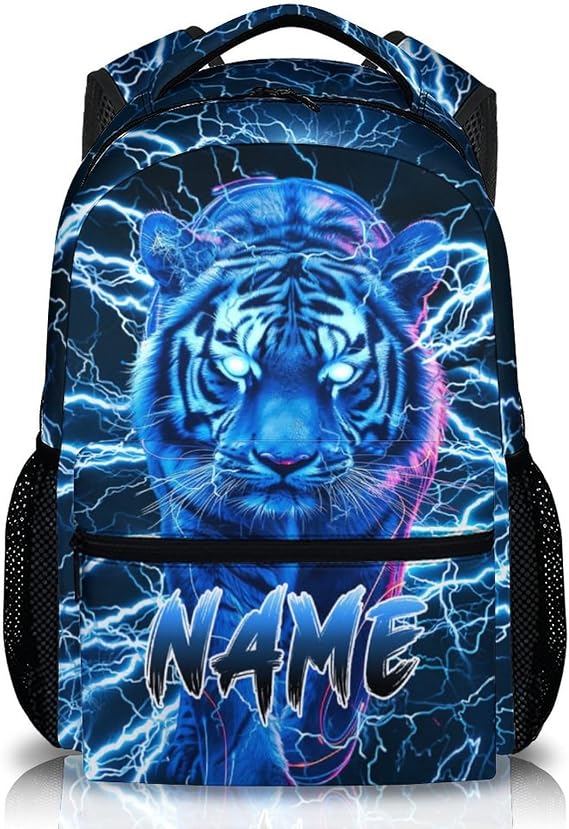 Boys Personalised School Backpack – Custom Name Kids Rucksack for Primary & Middle School – Durable Lightweight School Bag – Optional Matching Lunch Bag & Pencil Case Available