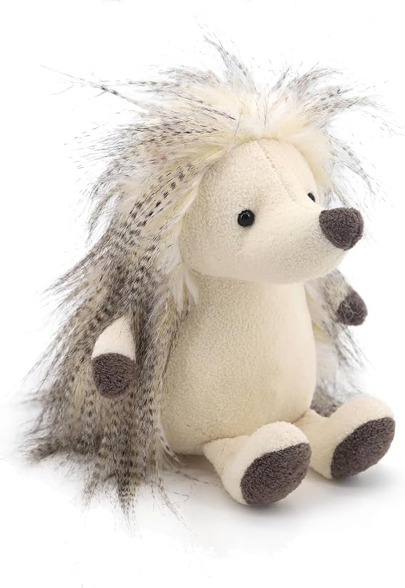 10Lovely Cute Hedgehog Plush Soft Animal Toys,Cartoon Gifts Comfortable Bedroom Decation,Birthday Halloween Presents Boy,White