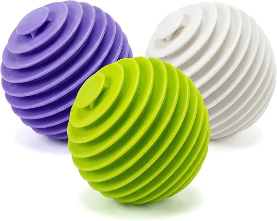 Laundry Drying Balls -3-piece Reusable Silicone Drum Drying Ball can Reduce Static Adhesion, Wrinkles, and Drying time