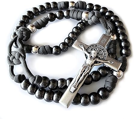 Rugged Rosaries ASHES to ASHES Catholic Rosary with Metal Beads - Strong Handmade