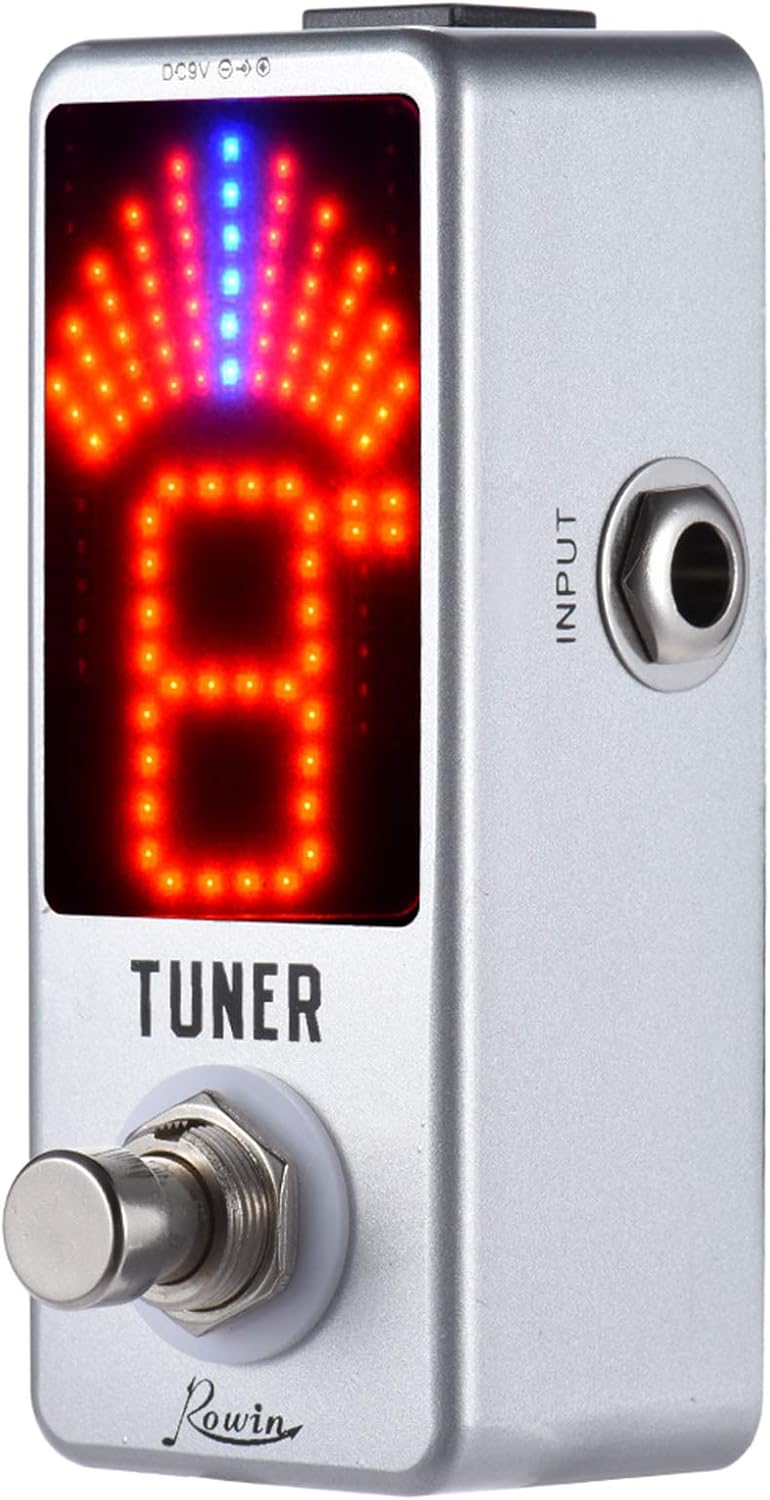 Pedal Tuner Mini Chromatic Tuner Pedal Effect LED Display True Bypass for Guitar Bass