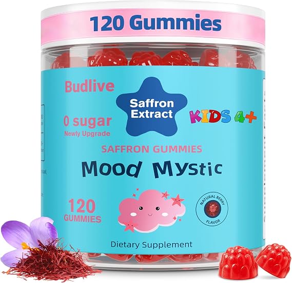 Mood Mystic Saffron Gummies for Kids 4+,Saffron Extract Supplements