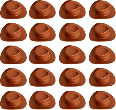 20 Brown Mini Cowboy Hats for Crafts, DIY, Parties & Gifts Brown