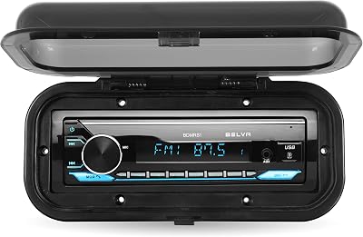 Belva BMRC1B Flip-Up Black Water-Resistant Marine Radio CoverRadio Splash Guard
