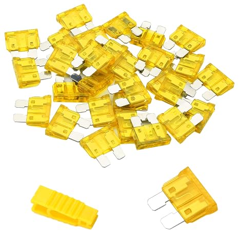 Bolatus 20Pcs Car Fuses 20A Standard Blade Fuses + Puller | Automotive Replacement Fuse for Caravan Motorcycle Truck RV