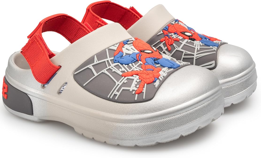 Marvel Spiderman Clogs for Kids, Waterproof Slip On Toddler Clogs