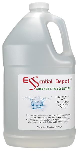 Propylene Glycol - PG - 1 Gallon (8 lb 9 oz net wt) - USP - Kosher - Food Grade - Safety Sealed resealable HDPE Container, Microwave (Remove foil Seal) Safe, Freezer Safe