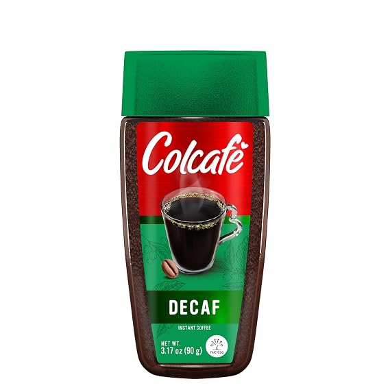 Colcafe Instant Decaf Coffee Jar | Same Great Taste, No Caffeine | Ready in Seconds | 100% Colombian Coffee | 3 Ounce (Pack of 1)