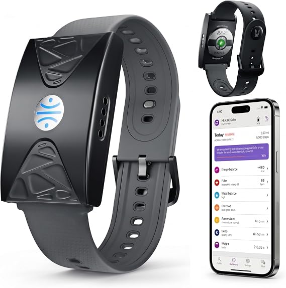 HEALBE Calorie Tracker, Automatic Calorie Intake Smart Band with App, Screen-Free Activity Tracker, Health Tracker, Sleep, Hydration, Stress, 24/7 Heart Rate, 5 ATM Waterproof