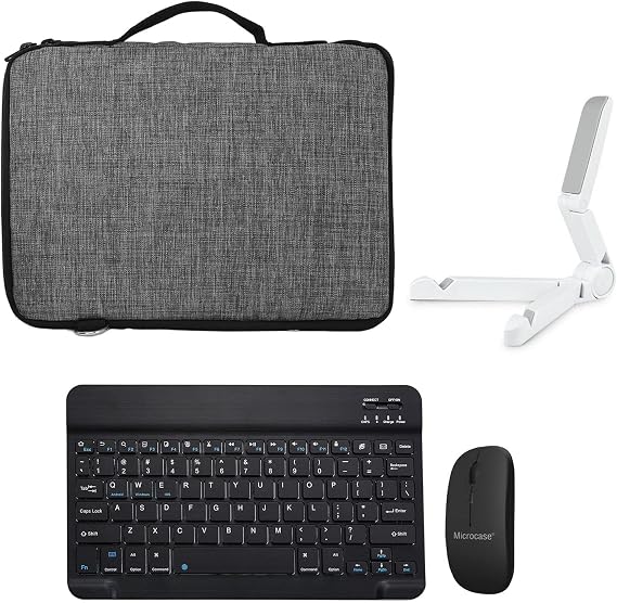 Microcase Xiaomi Pad 7 için Tablet Çanta + Bluetooth Klavye + Mouse + Tablet Standı - AL8112