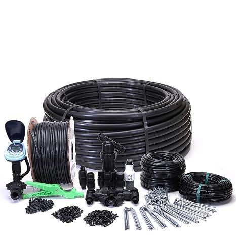 Automated Dripworks Premium Garden Bed Irrigation Kit for Watering Plants in Raised Garden Bed (with Timer) - Waters Upto 18 Beds (4'x8') | Agricultural Grade Components | Trusted Brand Since 1991