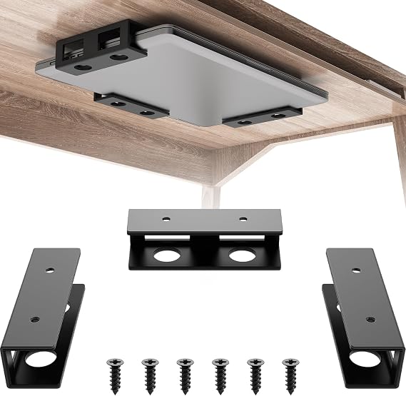 3pcs Under Desk Laptop Mount Under Desk Laptop Holder