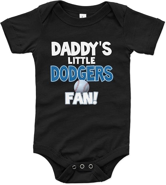 NanyCrafts Baby's Daddy's Little Dodgers Fan Bodysuit, Baby Dodgers Fan