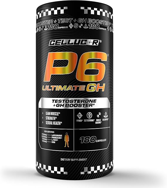 Cellucor P6 Ultimate GH Test Booster for Men, 180 Capsules