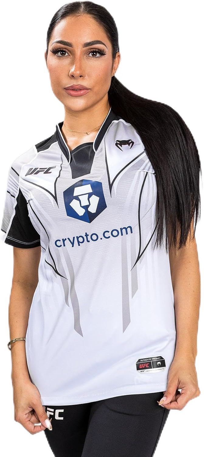 Venum Authentic Fight Night Kit, Womens Walkout Jersey, UFC Authentic Fight Night 2.0 Kit by Womens Walkout Jersey, White, Large