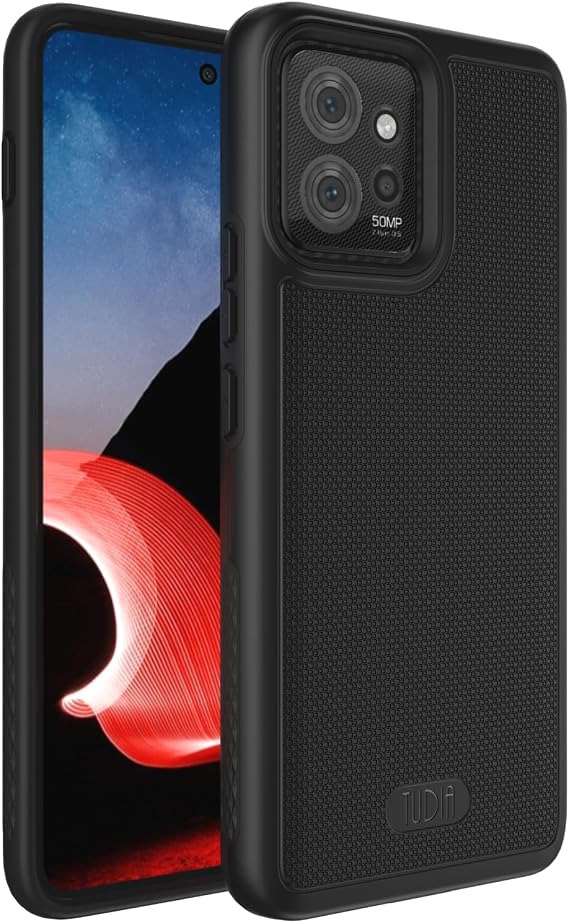 TUDIA DualShield Grip Designed for Motorola ThinkPhone Case (2023), [MergeGrip] Dual Layer Shockproof Slim Military Grade Non-Slip Tough Heavy Duty Protective Phone Case Cover (Matte Black)