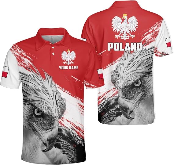 Parvii Personalized Poland Polo Shirt Women & Men, Polska Polo, Poland Gift Shirt, Poland Pride Shirts, Polish Eagle Gift