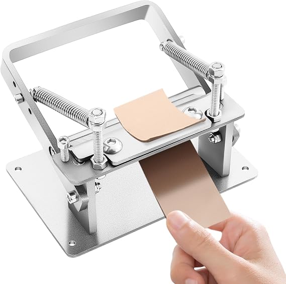 Leather Skiving Machine, Stainless Manual Leather Peeling Machine Adjustable Splitter Skiver Peeler Paring DIY Craft Tool