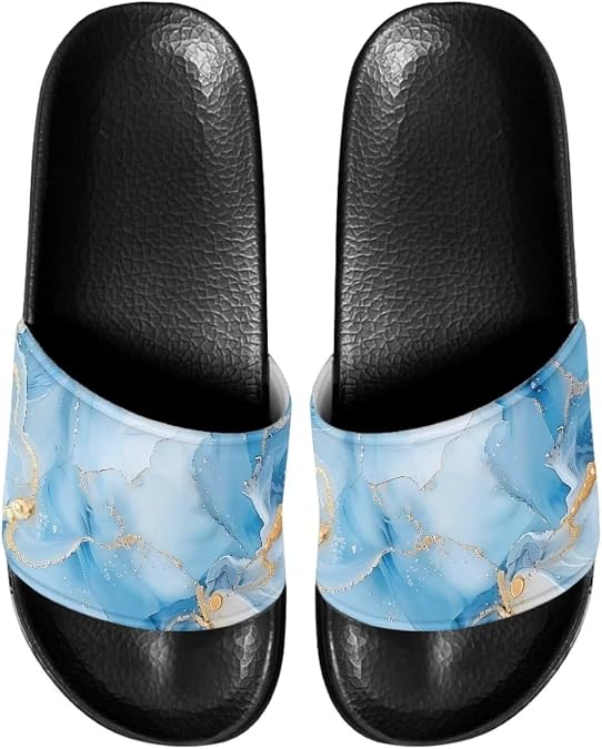 Sandals Slides for Men Cool Summer Slippers Casual Beach Slides Non Slip Bathroom Slide Shoes