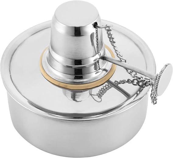 New Alcohol Lamp - Stainless Steel Explosion Proof Bunsen Burner Heavy Walled Heating Lab Lamp with Screw and Wick