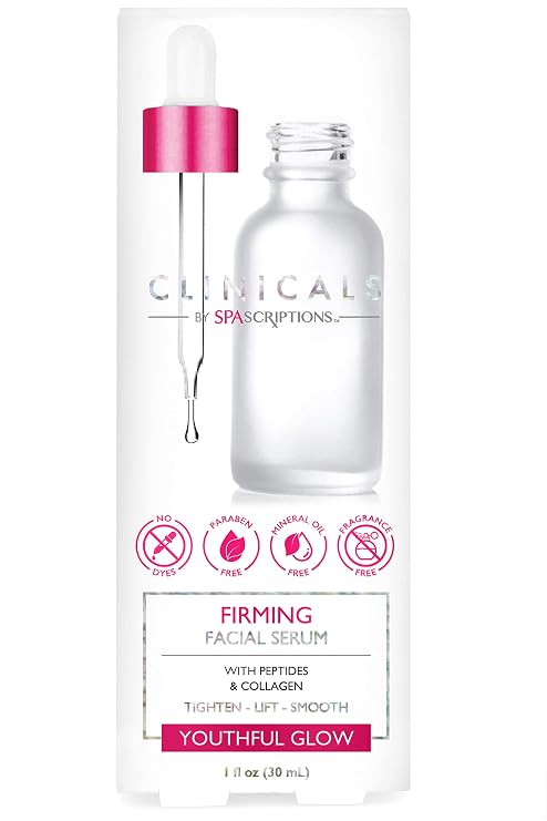 Clinicals Firming Facial Serum with Peptides and Collagen to Tighten, Lift, and Smooth your Skin to a Youthful Glow
