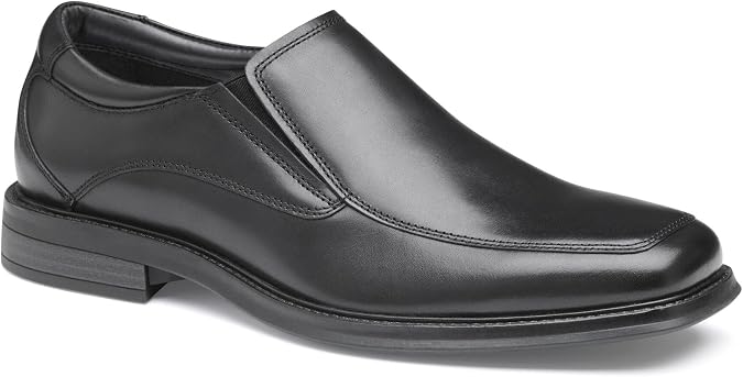 Johnston & Murphy Men's Ardmore Black Leather Moc Toe Venetian Slip On Loafer Shoe