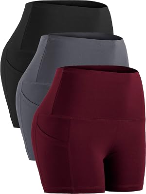 CADMUS High Waist Athletic Shorts for Womens Yoga Fitness Running Shorts with Deep Pockets