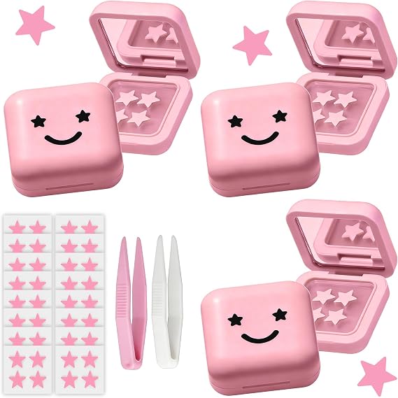Star Pimple Patches, 160PCS Pimple Patches Stars with Small Clip | Star Spot Patches for Face and Skin Care