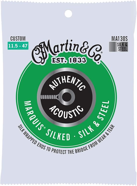 Martin MA130S Authentic Acoustic - Marquis Silked - Silk & Steel Custom ( 11½-47 ), Phosphor Bronze - Silked