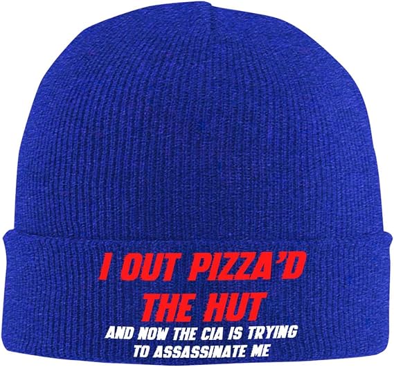 I Out Pizza'd The Hut Beanie Hats for Men Women Knit Skull Cap Cuffed Beanies Warm Winter Hat