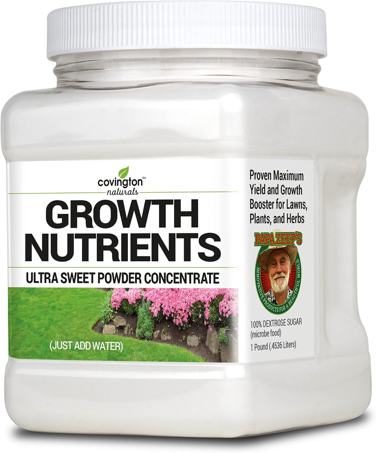 Covington Naturals BRIX Booster Growth Nutrients Powder, Sweet Powder Concentrate Soil Plant Food, Pure Dextrose Sugar for Plants, Soil Food Nutrient Enhancer for Lawn and Garden
