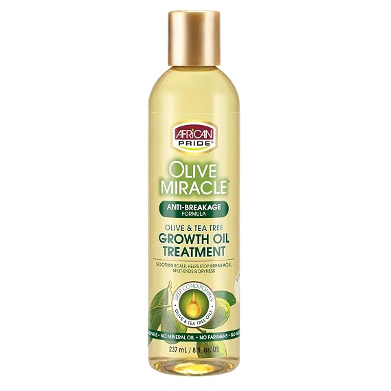 African Pride Olive Miracle Growth Oil, 8 Fluid Ounce