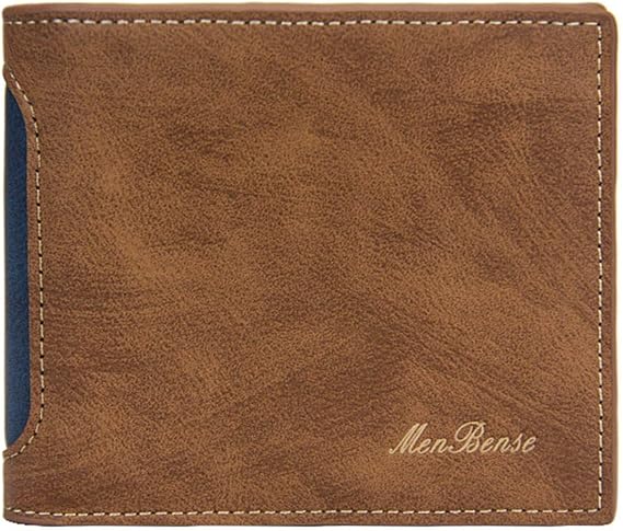 Bifold Wallet, Durable Minimalist Bifold Mens Leather Wallets with 7 Card Slot,Slim Leather Handmade Man Wallet for Cash