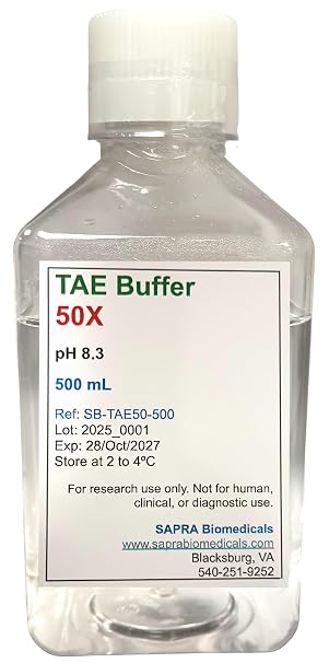 Tris-Acetate-EDTA 50X (TAE Buffer 50X), 500mL, One Bottle