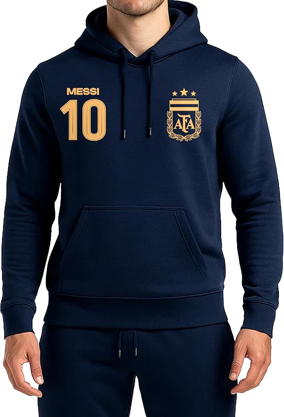 Icon Sports Officially Licensed Argentine Football Association Lionel Messi Pullover Hoodie - Unisex Adult