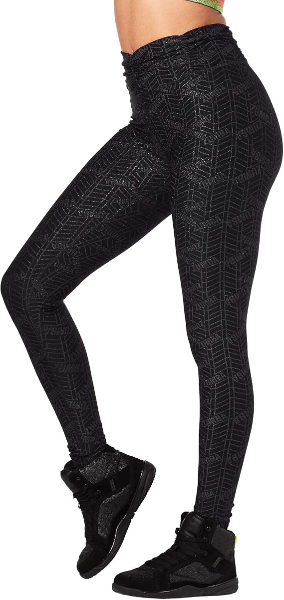 Zumba Womens Zumba High Waisted Leggings for Women Dance Compression Butt Lift Workout Pants