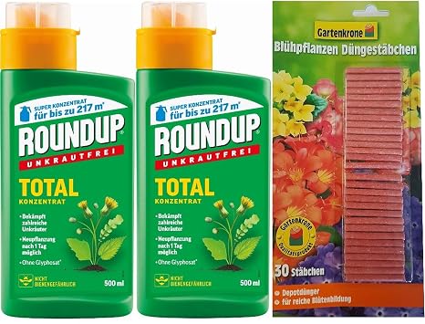 2 x 500 ml Roundup® Weed Control Total Concentrate