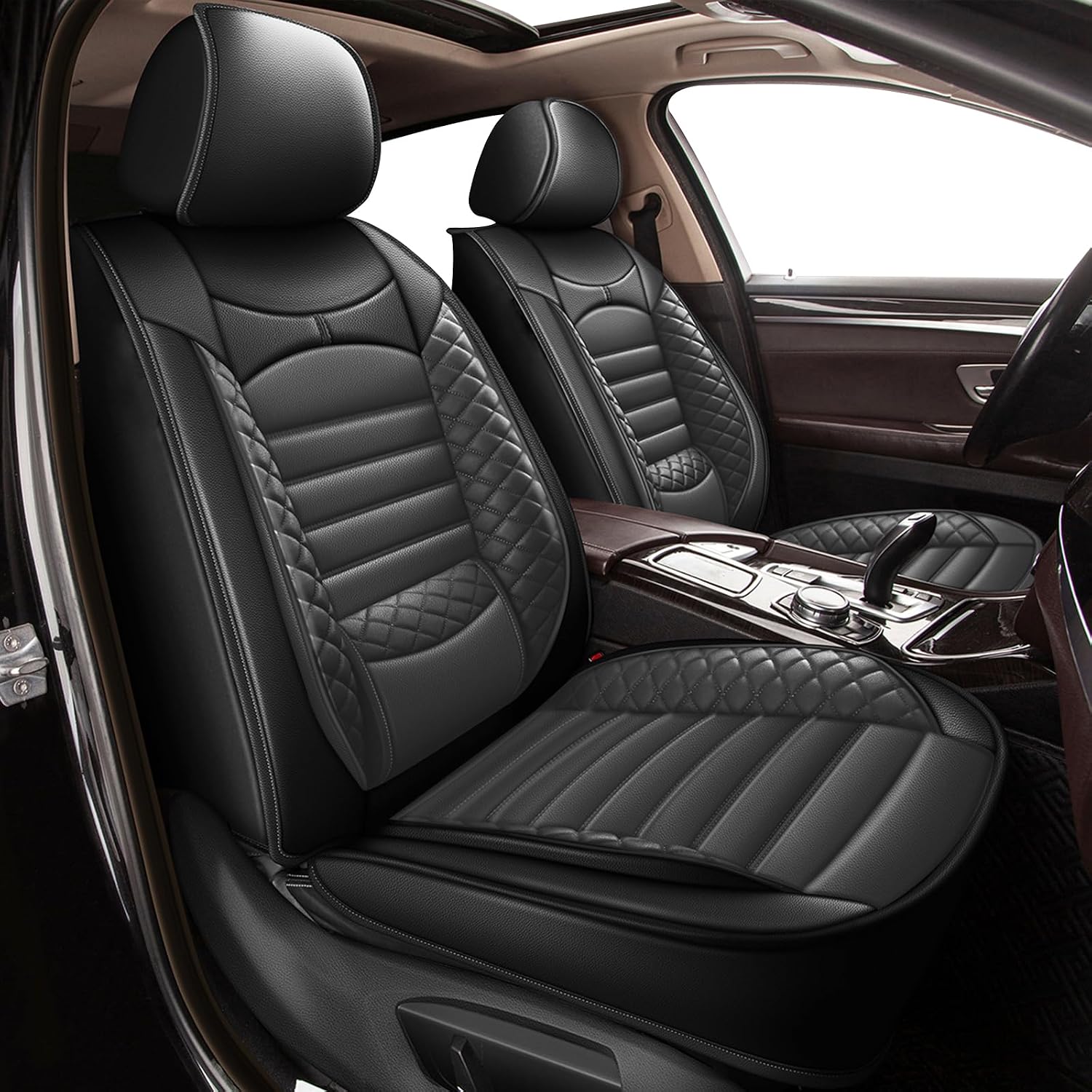 Floor Mats Fit for Toyota RAV4 2013 2014 2015 2016 2017 2018 Unique Black TPE All Weather Protection Car Floor Liners, Include 1st and 2nd Row Front & Rear Car Liners