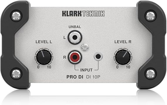 Klark teknik PRO DI DI 10P Passive DI Box with Stereo Input/Summed Mono Output, Midas Transformer and Extended Dynamic Range