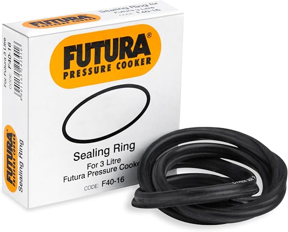 FUTURA Rubber Futura Sealing Ring For 3 Litre Futura Pressure Cooker, Black, Standard BGF