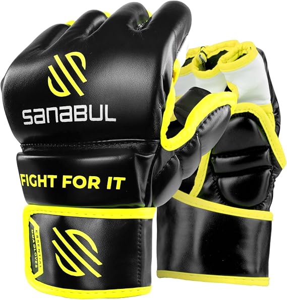 Sanabul Essential 4oz MMA Gloves for Men & Women, Professional Fighting Boxing Muay Thai Kickboxing Gloves for Sparring Grappling and Training