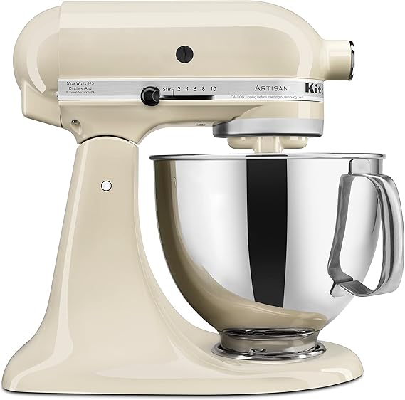 KitchenAid Artisan, 5-Qt Tilt Head Stand Mixer, KSM150PS, Almond Cream