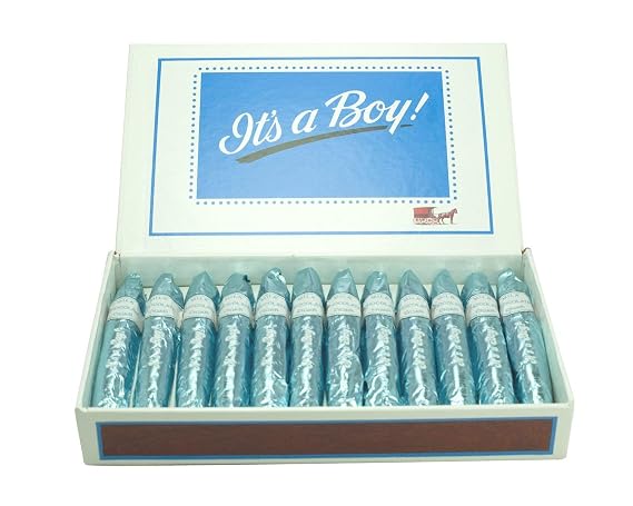 Chocolate Cigars - Boy Foil Wrap (Thompson), 24 count