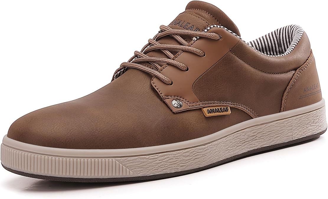 ANALEAF Men's Casual Trainers Business Lace Up Oxfords Classic Sneakers