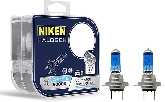 niken 12V H7 55W WHITE LIGHT BULB 5000K (2PCS)