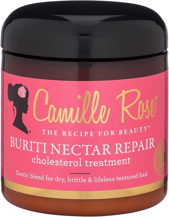 Camille Rose Buriti Nectar Repair Cholesterol Treatment, for Dry Brittle Lifeless Textured Hair, 8 fl oz